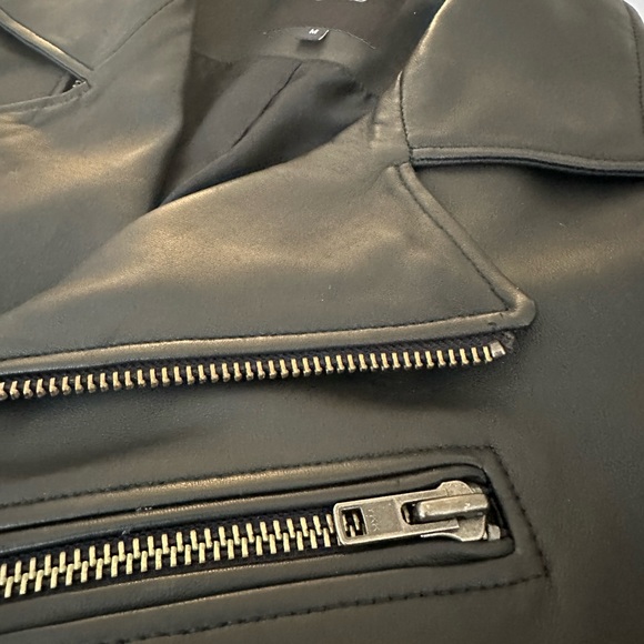 DSTLD Lamb Leather Biker Jacket - Picture 4 of 10